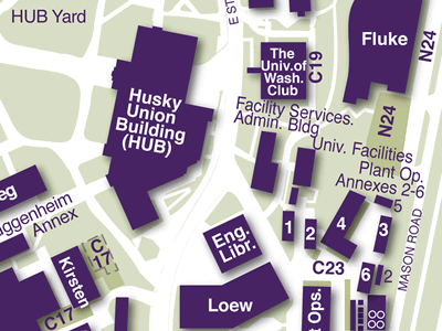 Engineering Library on Seattle Campus Map