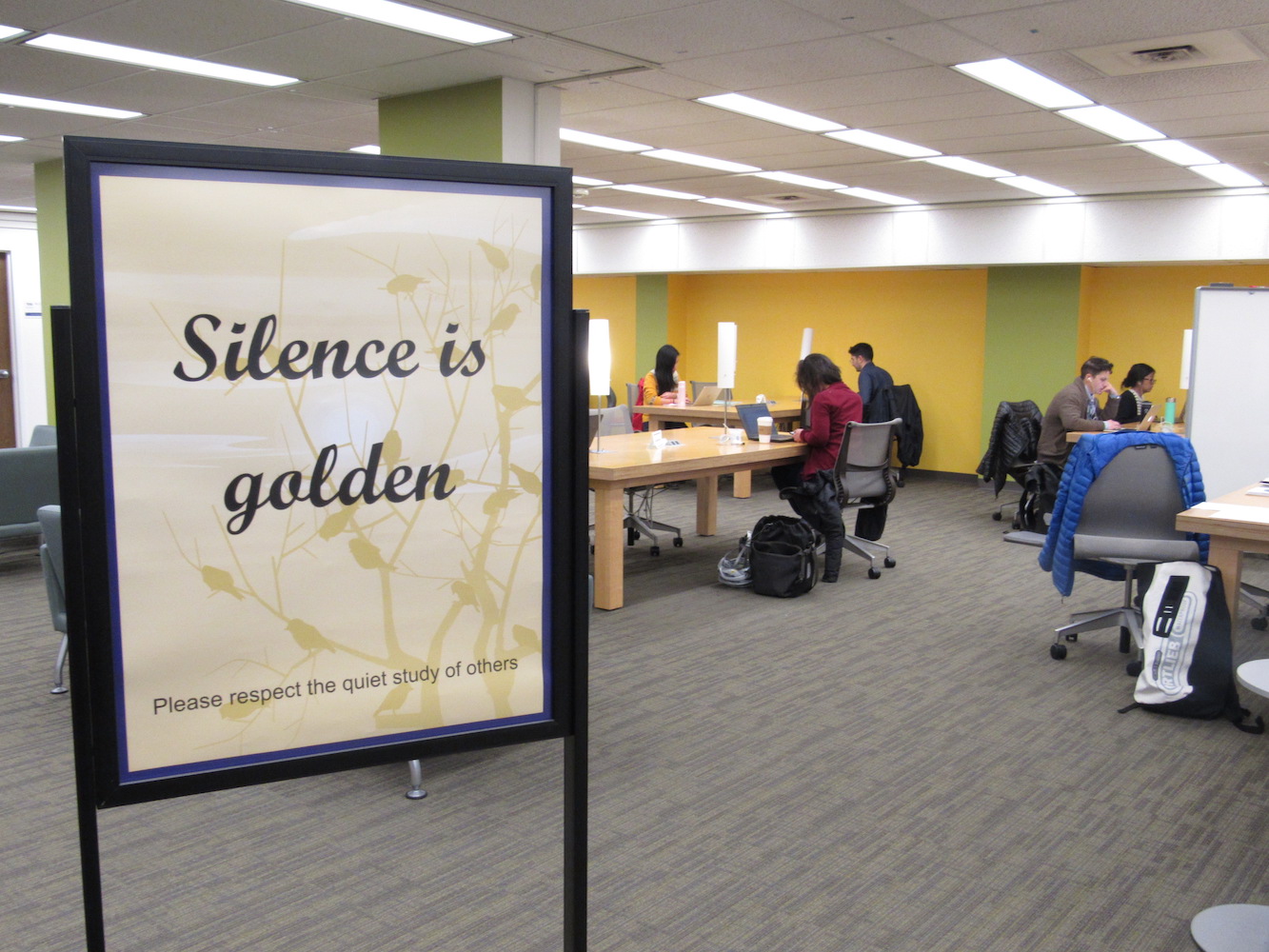 Health Sciences Library silent study area