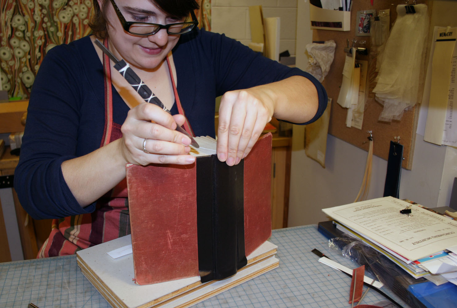 Bindery book repair