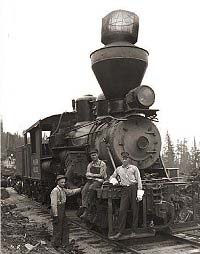 Three-truck, class B Climax locomotive